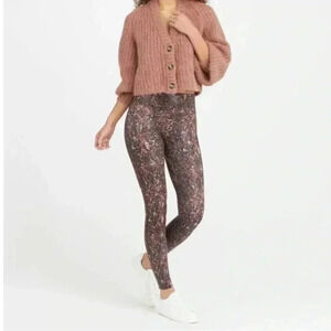 Spanx Faux Leather Snake Shine Leggings size XS